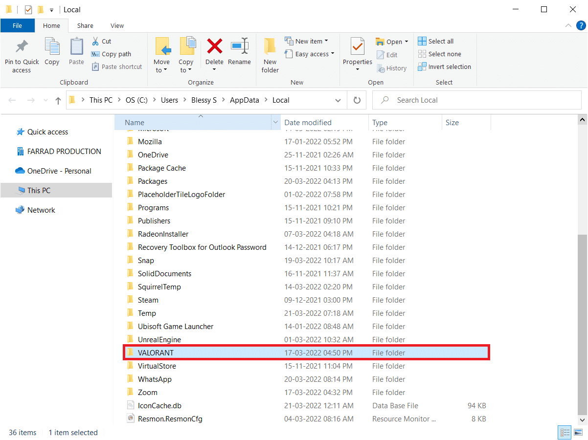 delete the Valorant folder. Fix Valorant Graphics Driver Crashed in Windows 10