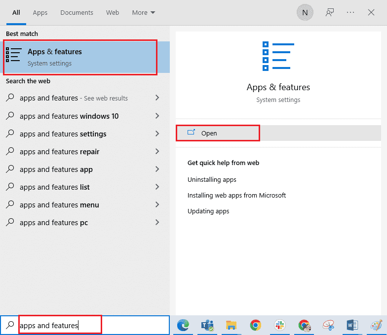 open apps and features. Fix MultiVersus Not Launching in Windows 10