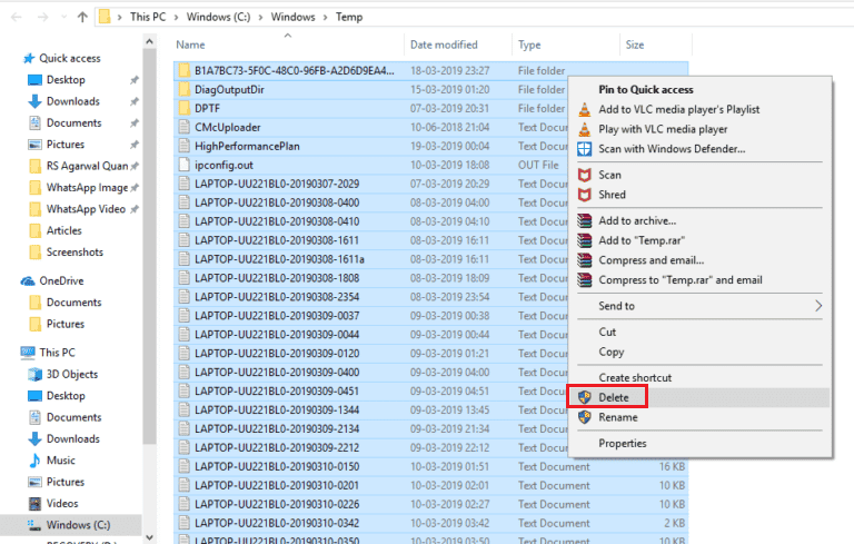 delete all temporary files. Fix Kodi Won’t Open in Windows 10