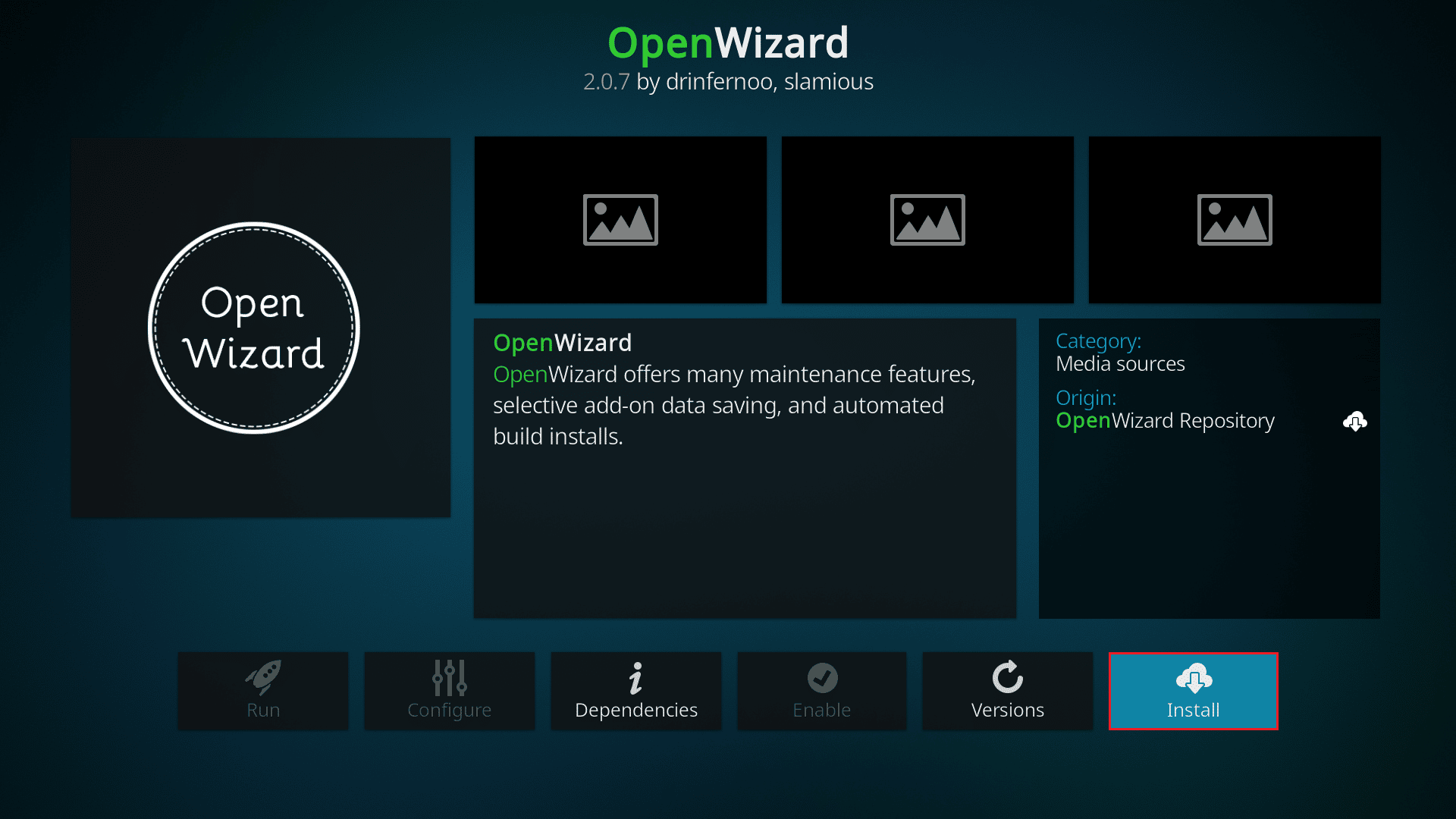 install OpenWizard Repository. Fix Kodi Won’t Open in Windows 10