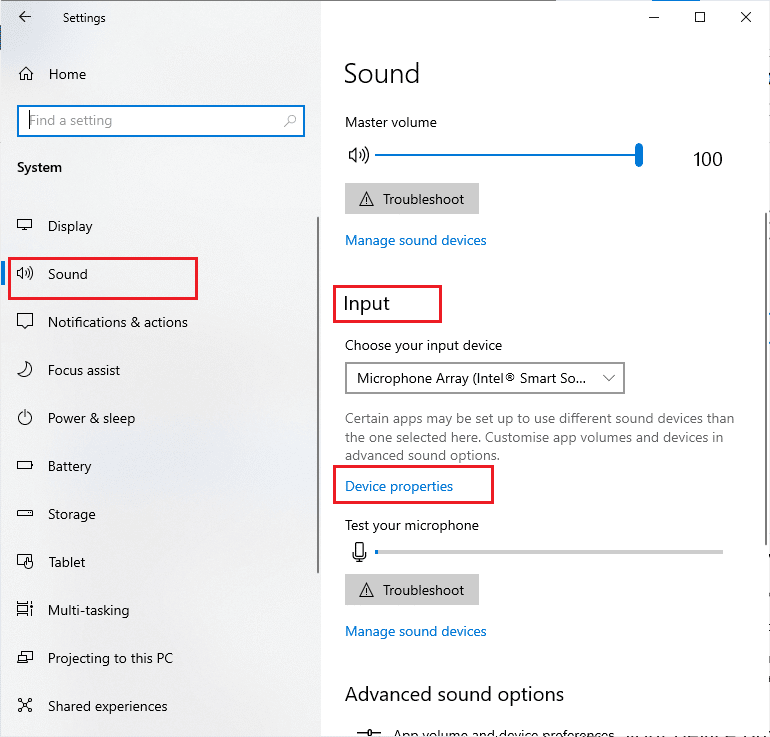 input device properties. Fix Logitech G533 Mic Not Working in Windows 10