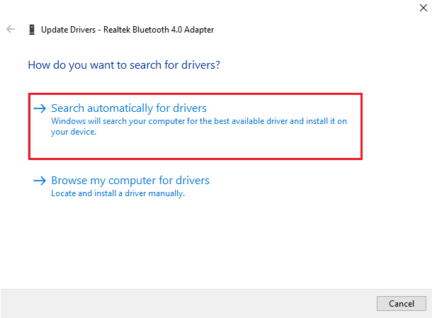 Select Search automatically for drivers. Fix DS4 Windows Could Not Open