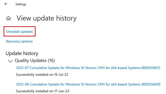 Click on Uninstall updates. Fix WHEA INTERNAL ERROR in Windows 10