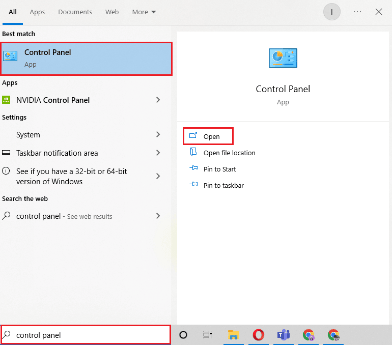 Open Control Panel. Fix MOM Implementation Error in Windows 10