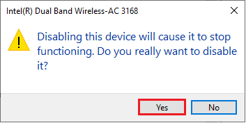 confirm the below prompt by clicking on Yes