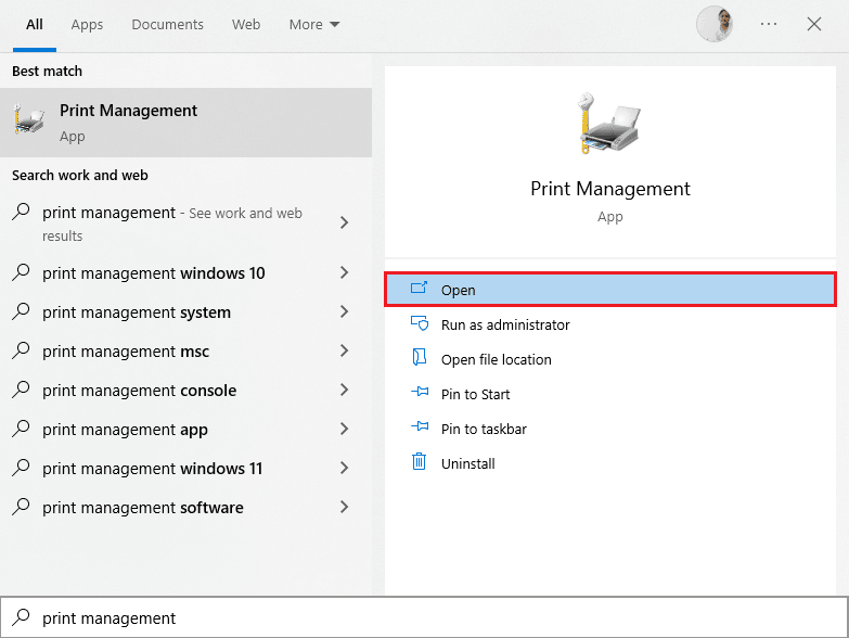 Type Print Management in the Windows search bar. Fix Slow Network Printing in Windows 10