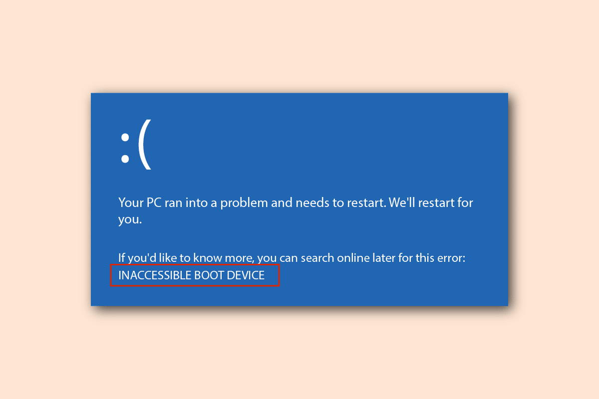 Fix Boot Device Problem in Windows 10