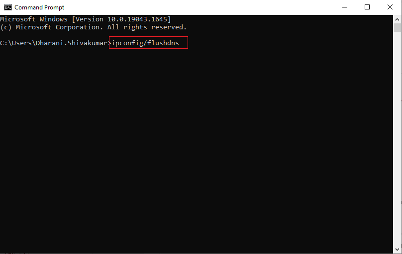ipconfig flushdns. Fix Teams Error caa7000a in Windows 10