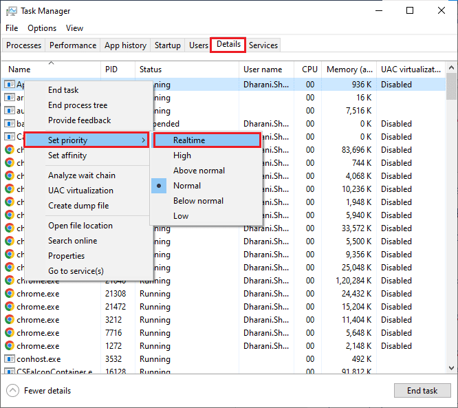 go to the Set Priority option and then choose Realtime. Fix Arbiter.dll Was Not Found in Windows 10