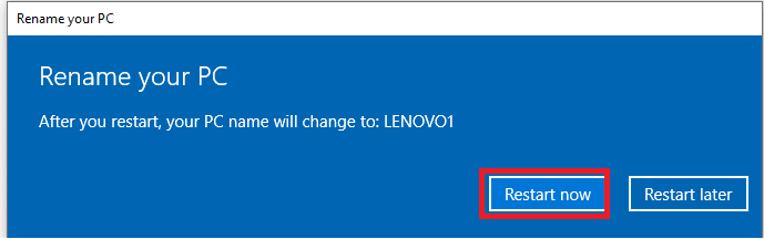 Select the option of restart now. Fix System Error Code 1231 in Windows 10
