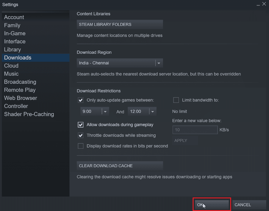 click ok to save changes. How to Make Steam Disable Auto Update