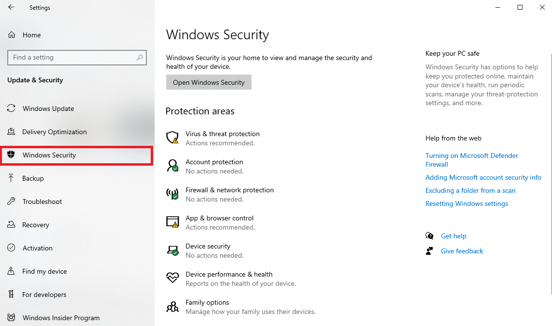 click on Windows Security. Fix Gears of War 4 Not Loading in Windows 10