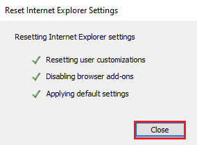 Haga clic en el botón Cerrar. Solucionar el error 16 de Adobe After Effects en Windows 10