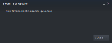 Steam client is up to date