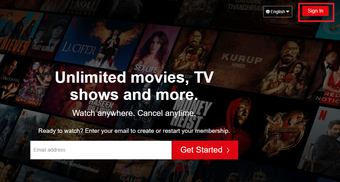 Нажмите «Войти». 17 способов исправить Netflix, не работающий на Virgin Media