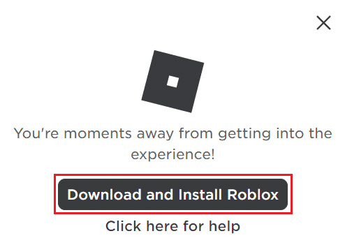 click on download and install Roblox