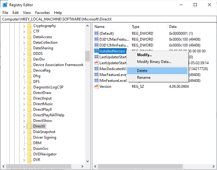 click on Delete option. Fix League of Legends Error Code 900 on Windows 10