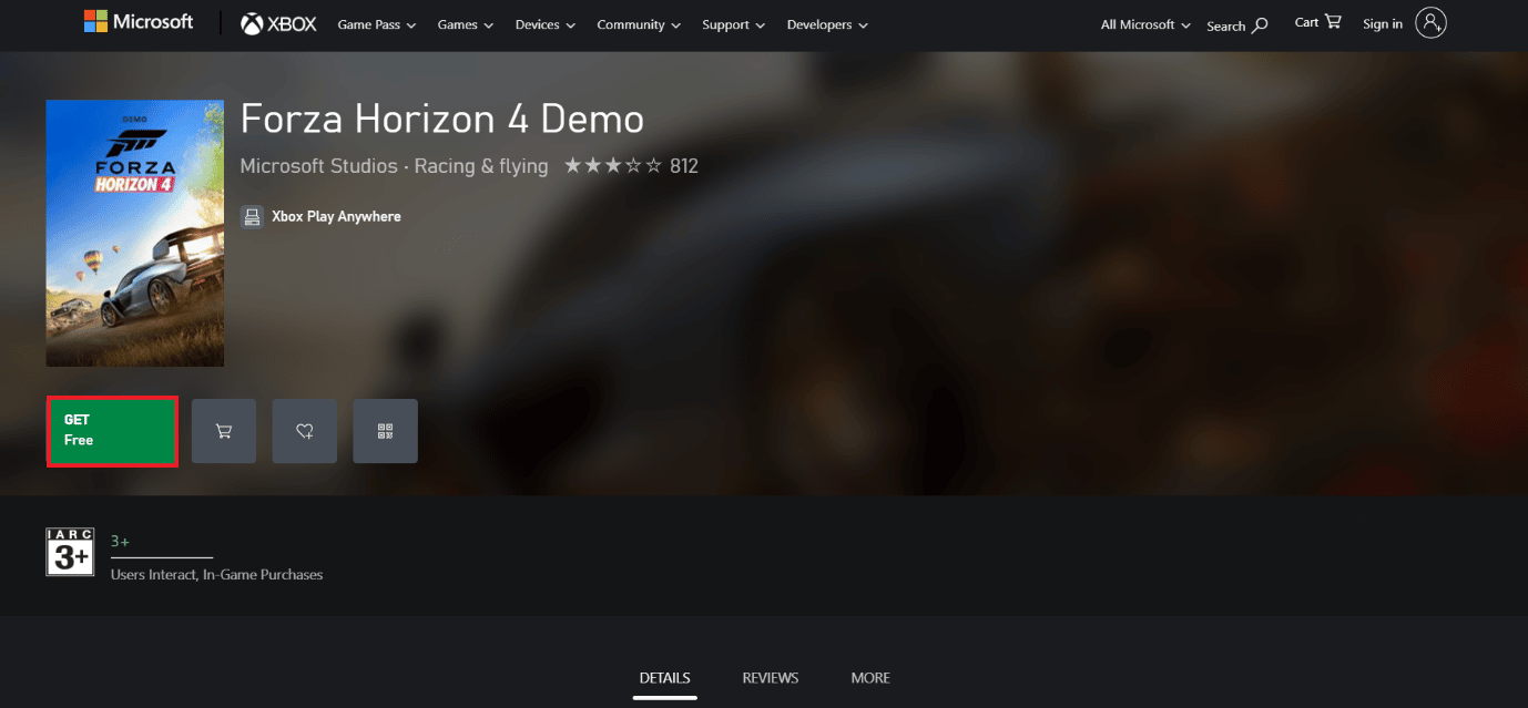 страница загрузки демо-версии forza Horizon 4. 50 лучших бесплатных игр для Windows 10, которые можно скачать