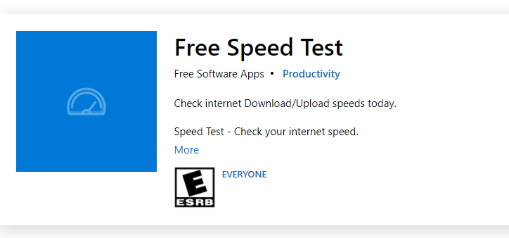 You can run a speed test to know the optimum level of network speed | Microsoft store error 0x80073CFB