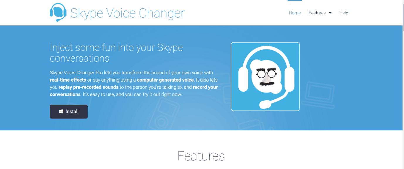 Cambiador de voz de Skype Pro