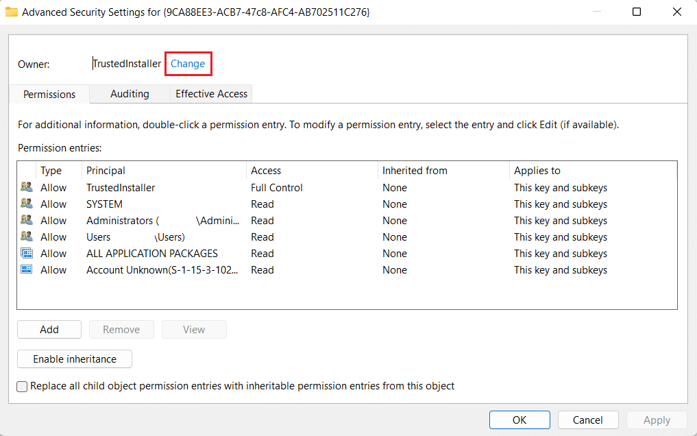Click on Change. Fix The Application-Specific Permission Settings 10016 Error