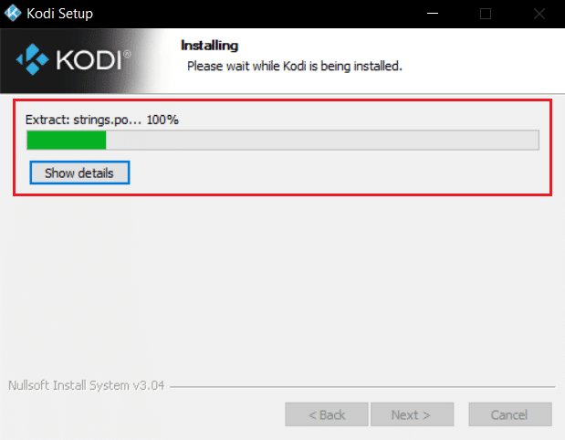 wait for kodi app installation to finish