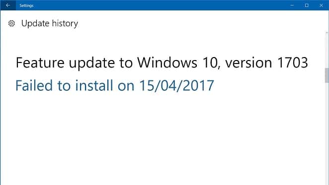 Windows 10 Creator Update fails to install [SOLVED]