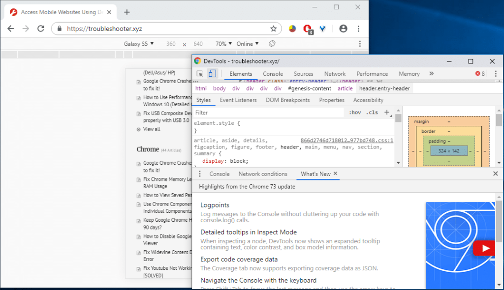 Access Mobile Websites Using Desktop browser (PC)