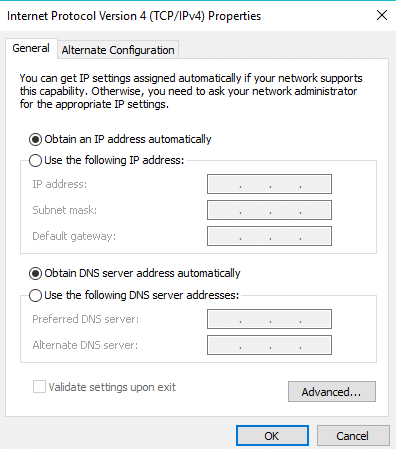 Double click on Internet Protocol Version 4 (TCPIPv4)