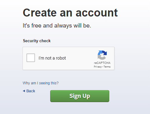 Security check dialog box will appear. Check the box next to I’m not a robot.