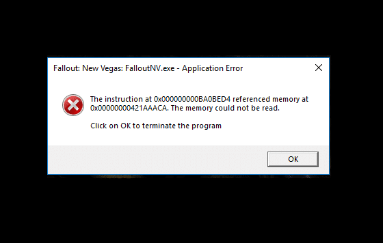 Fix Fallout New Vegas Out of Memory error