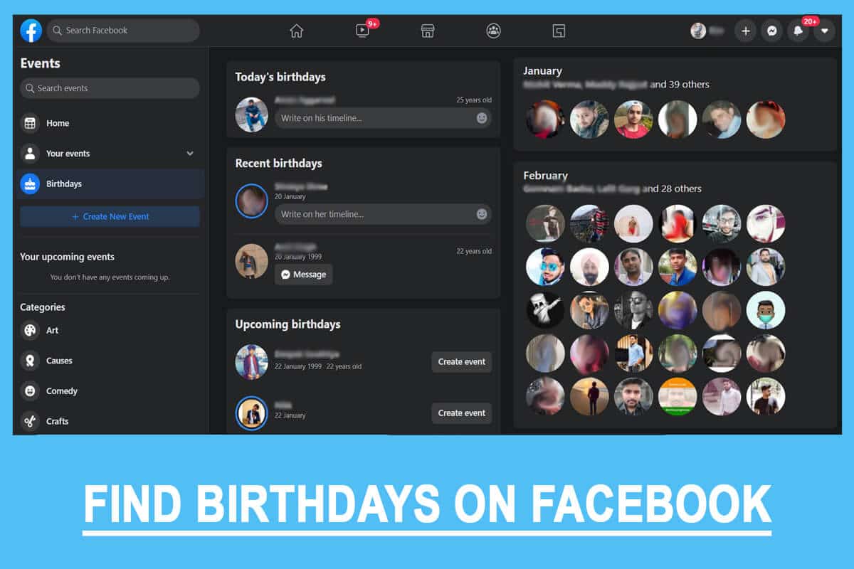How to Find Birthdays on Facebook App?