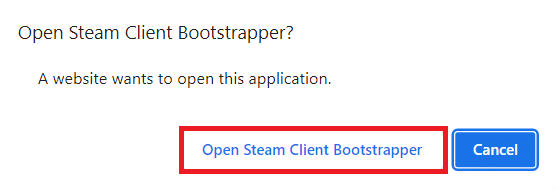 Click on Open Steam Client Bootstrapper | open Steam console