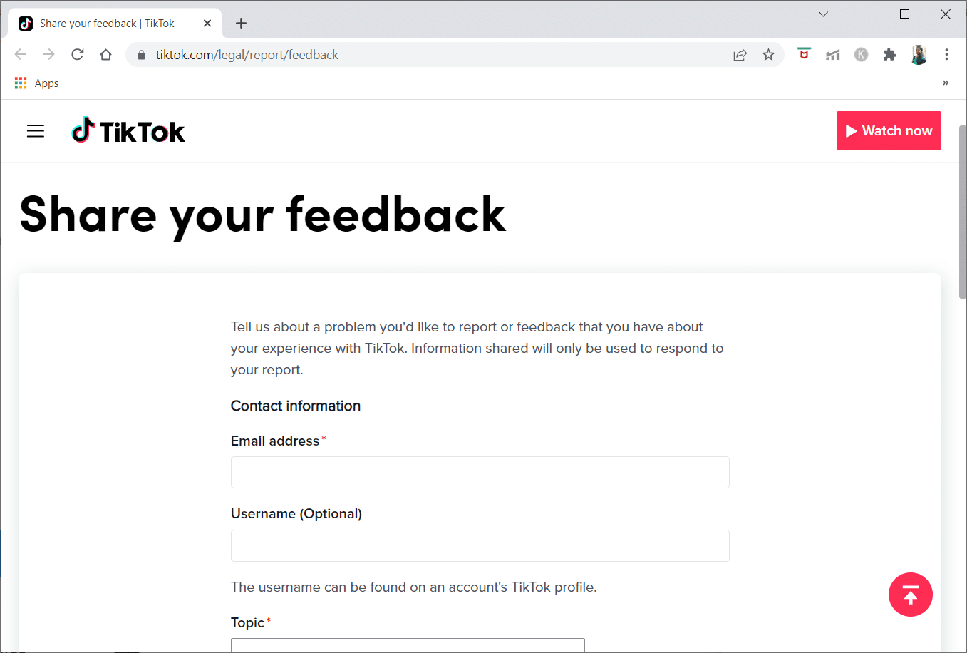 share your feedback. How to Contact TikTok Support