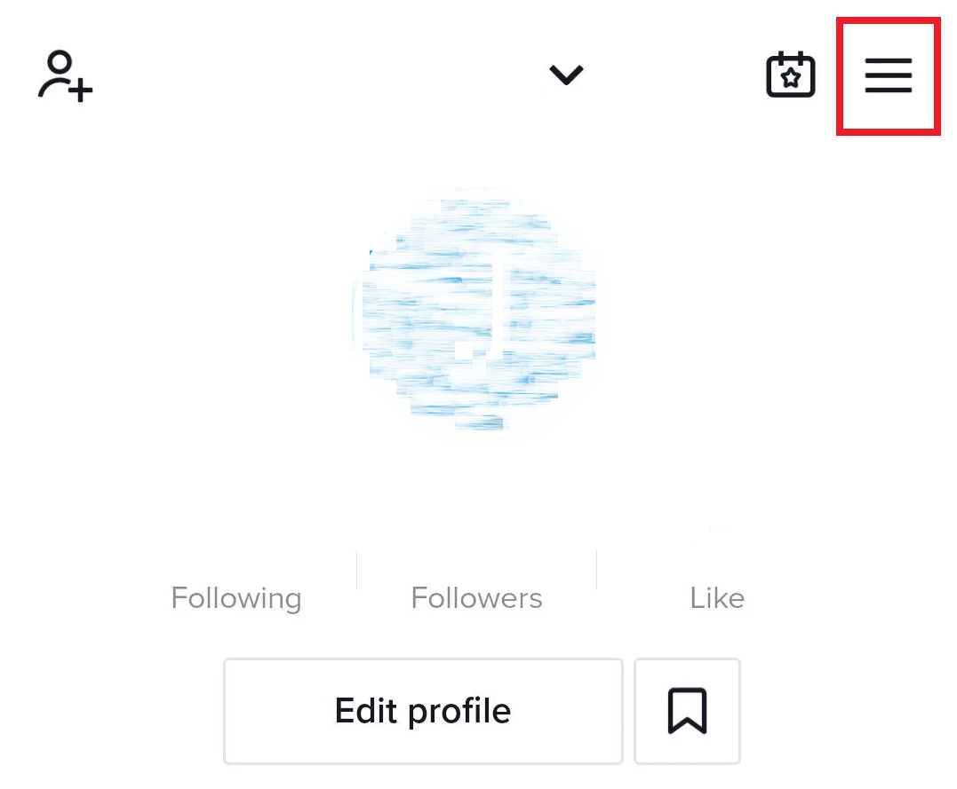 Tap the three-dashed icon from the top right corner | limit for unfollowing on TikTok
