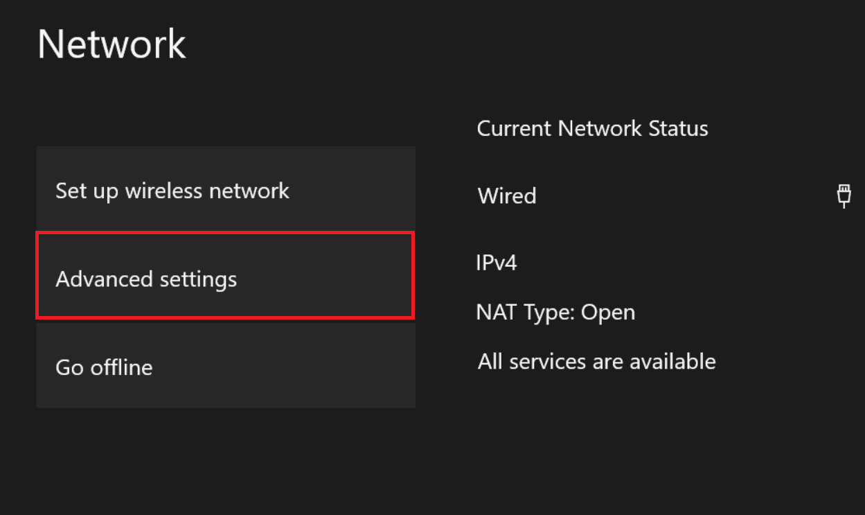 Select Advanced settings. Fix Xbox Live Error Code 80072EF3