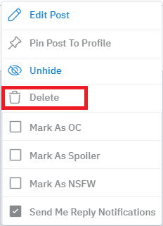 select Delete | How to See Hidden Posts on Reddit