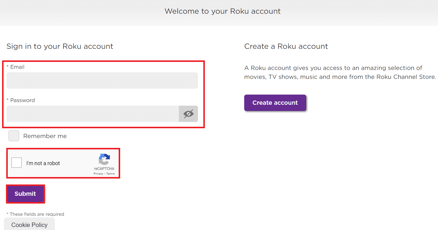 Enter your Email and Password and solve the Captcha. After this, click on the Submit option | How to Delete Sling Account 