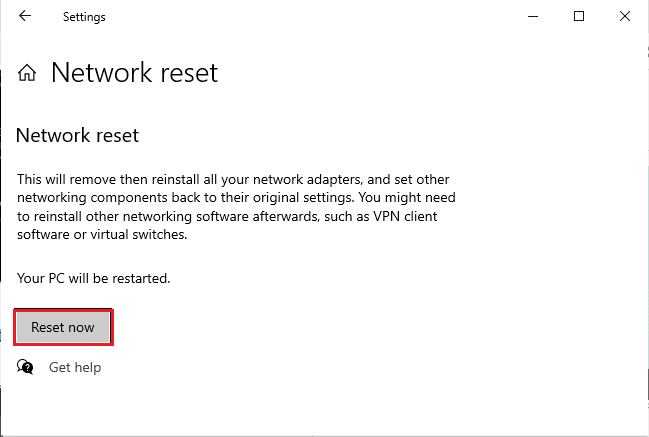 Reset DNS Setting