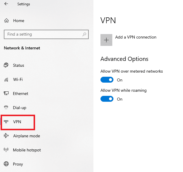 Disable VPN Service