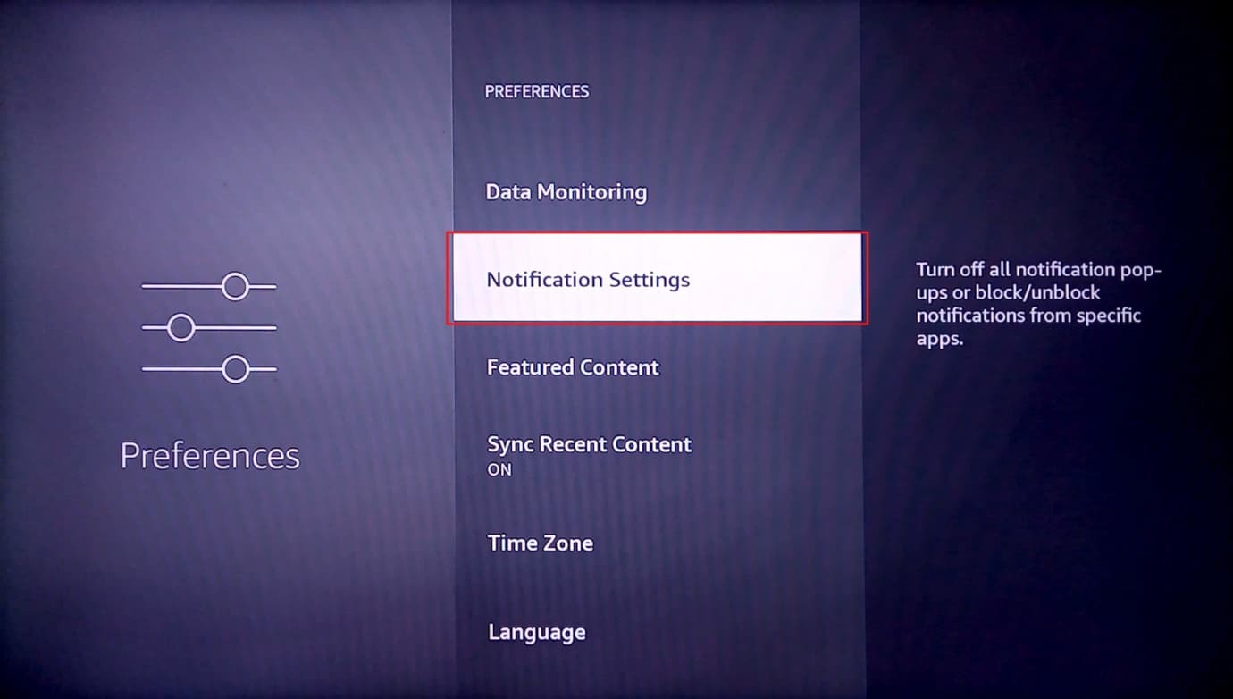 notification settings. how to improve Firestick performance