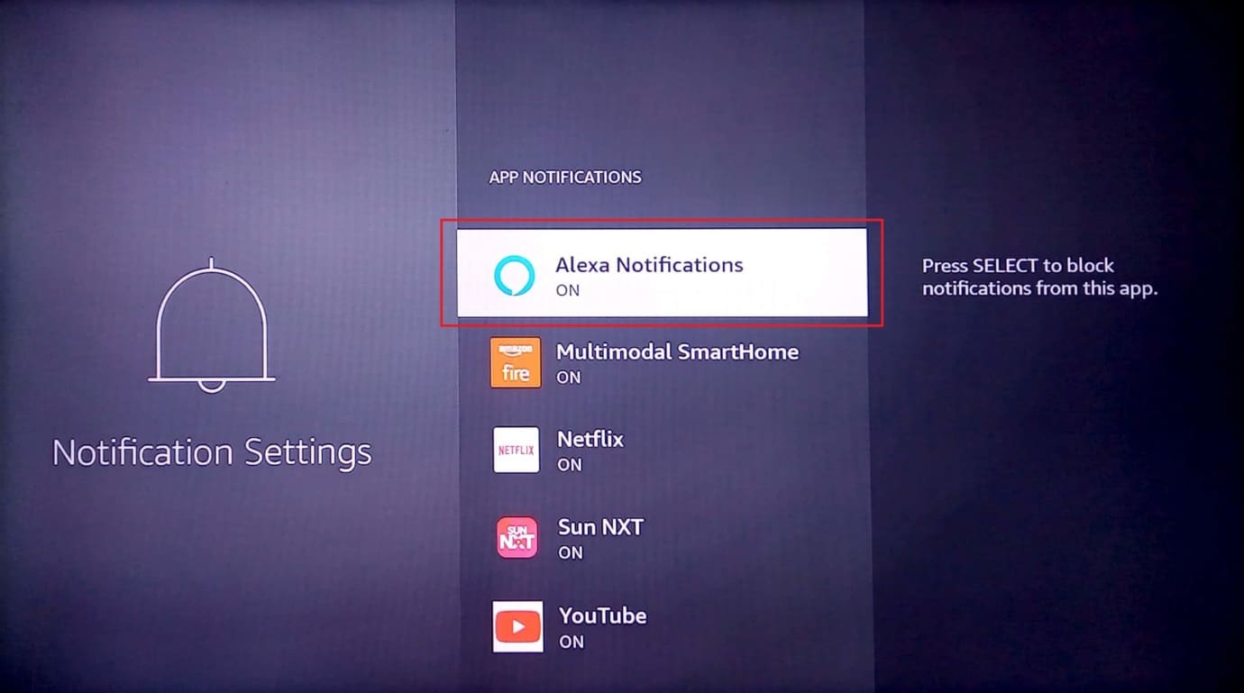 select any app to turn off app notifications. how to improve Firestick performance