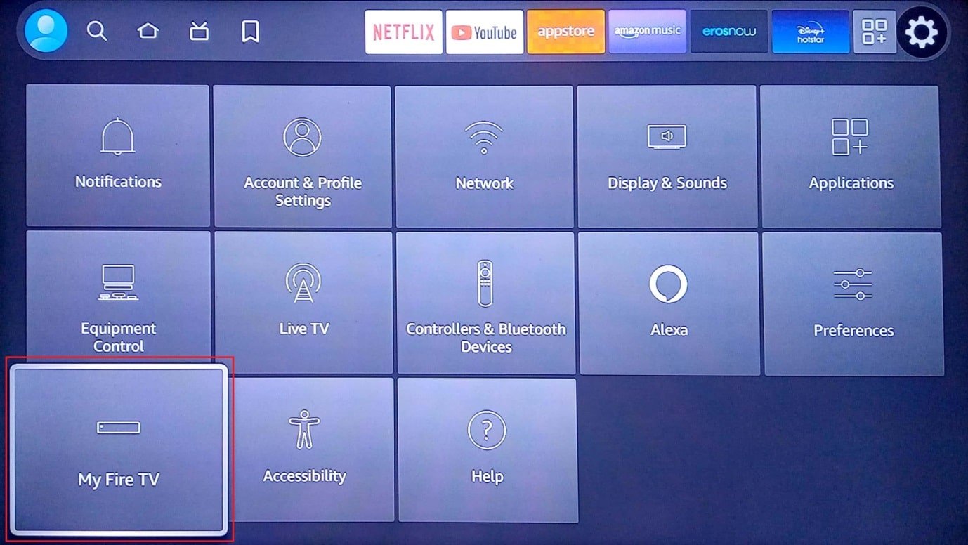 select my fire tv. how to improve Firestick performance