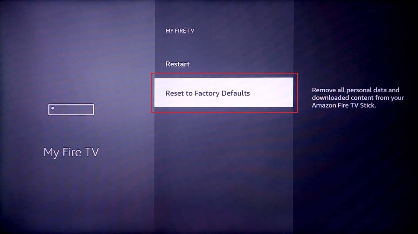 press on reset to factory defaults. Fix Amazon Fire Stick Slow Issue