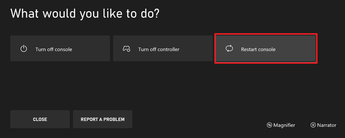 Now, click on Restart console | How Can You Fix Your Xbox One Sign In