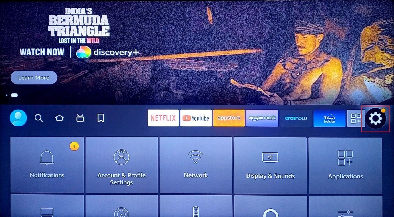 select settings. Fix Fire TV Unable to Connect to Server at this Time