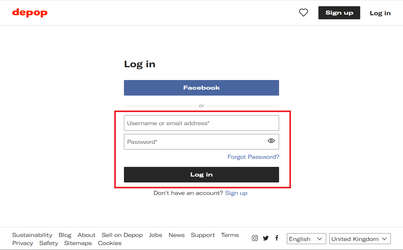 Enter your login credentials and click on Log in