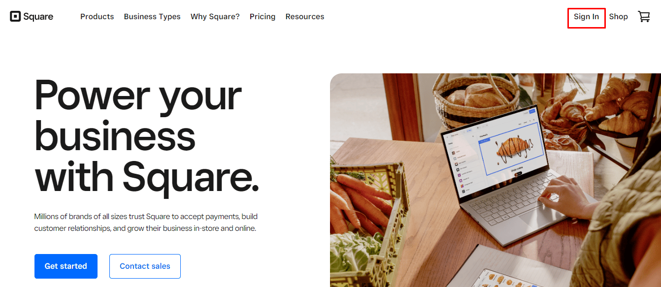 Click on the sign-in option at the top right corner of the screen, and log into the present owner’s Square account. - How to delete Square account? 2 | can Square legally hold your money