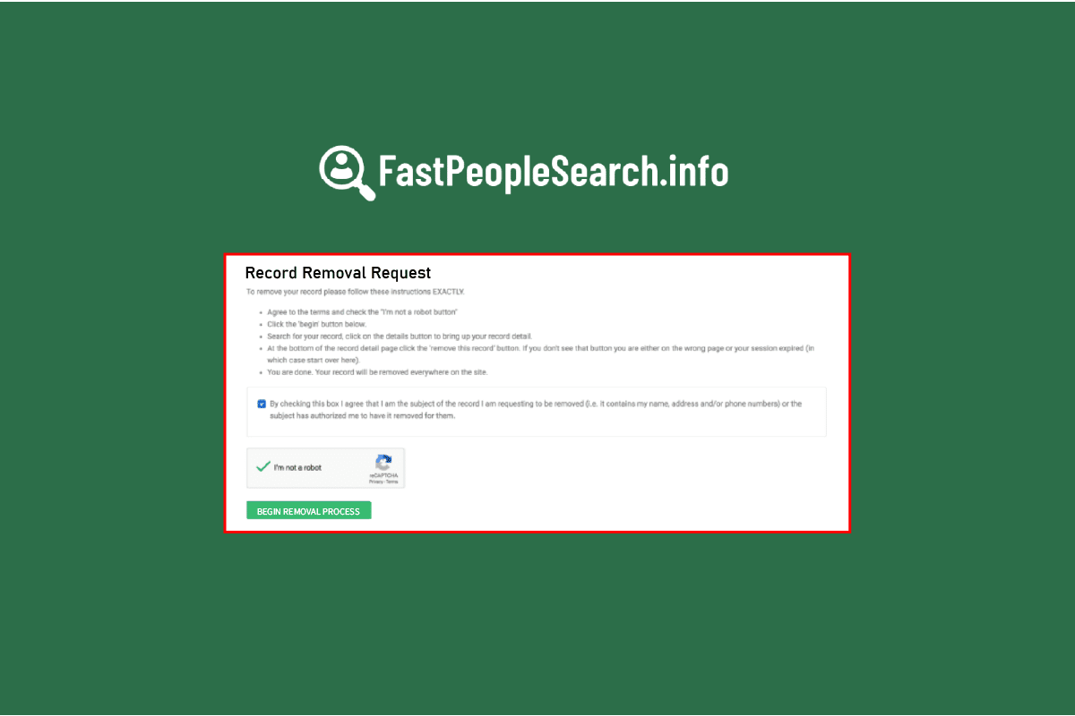 FastPeopleSearch Opt Out and Removal Guide