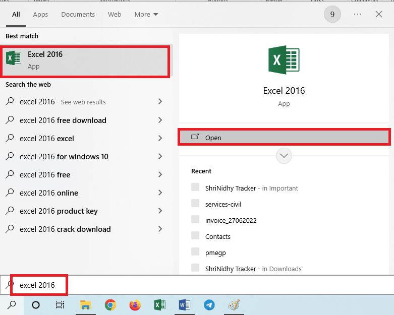 Open the Microsoft Excel app 